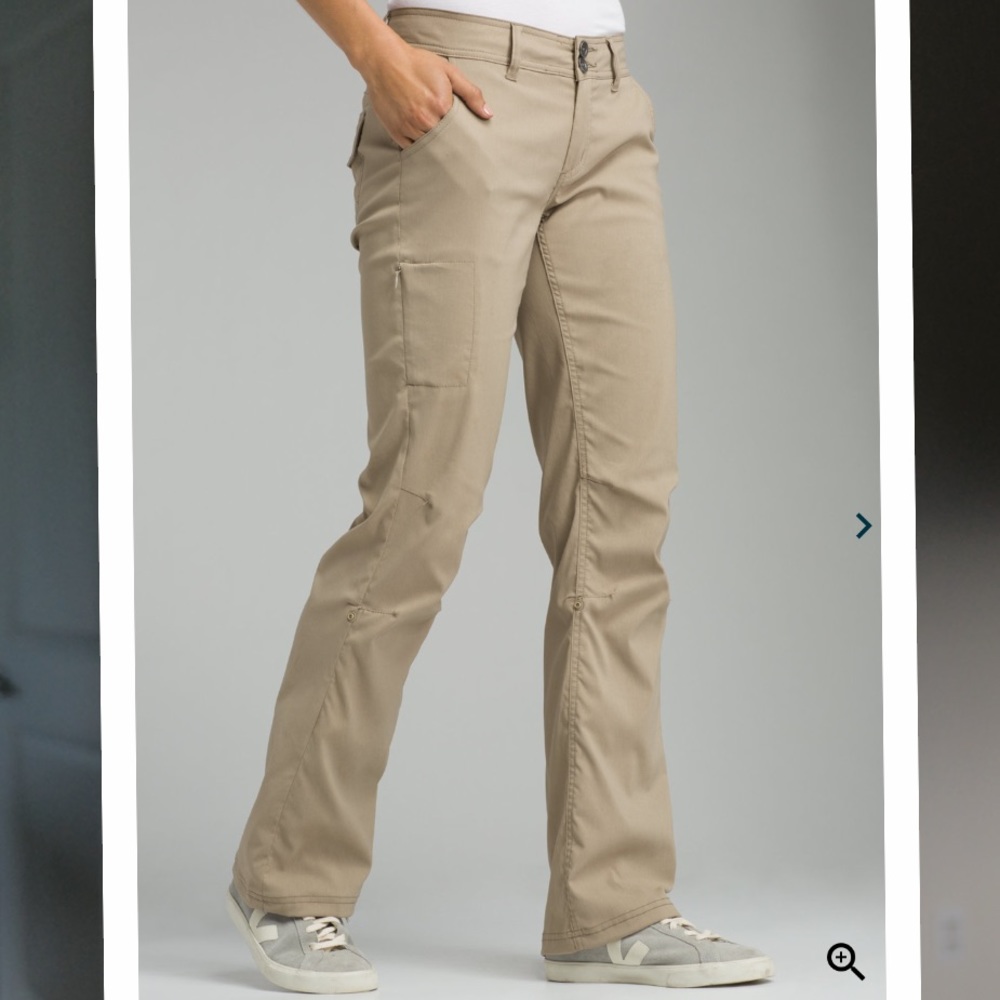 Prana Halle Pants Khaki 8 Short